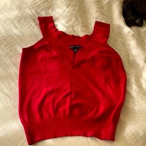 Small silk blend red knit tank, Banana Republic